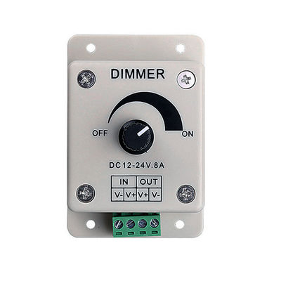 DC 12V 8A LEDのコントローラーより薄暗いスイッチ調節可能な明るさの単一色