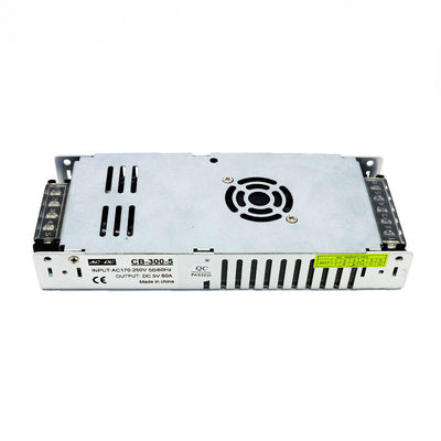 極めて薄い電圧はDC 5V 300W 60Aのドライブが変形させるアルミニウム場合の組み込みファンに転換の電源220V ACを調整した