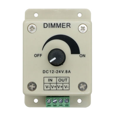 DC 12V 8A LEDのコントローラーより薄暗いスイッチ調節可能な明るさの単一色