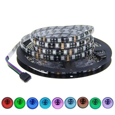 SMD 5050 12V LED RGBの滑走路端燈、LED色の変更テープ60ledは防水する
