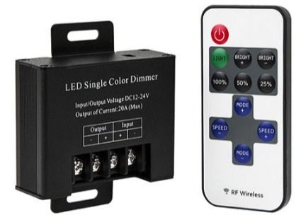 RF無線リモコン DC12-24V Knob LEDコントローラー マックスパワー300Wの明るさ調整スイッチ