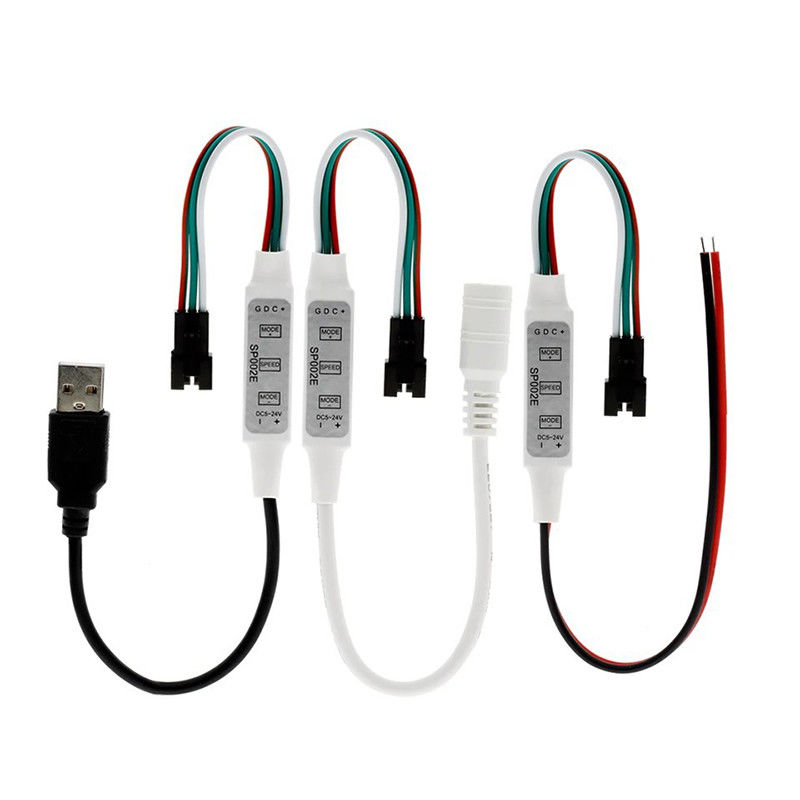 魔法のカラー ストリップWS2811のために制御可能なSP002E LEDピクセル コントローラーの小型3キー