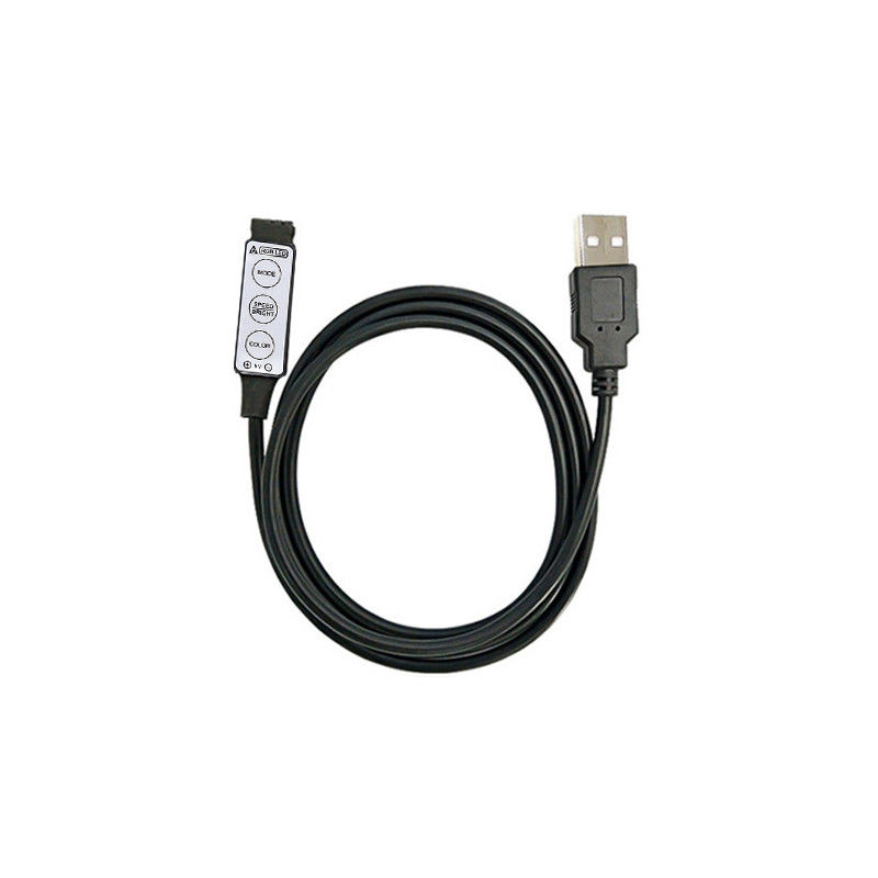 USB 5VはLEDのLED RGBのカラー ストリップ ライトのための小型コントローラー3のキーに動力を与えた