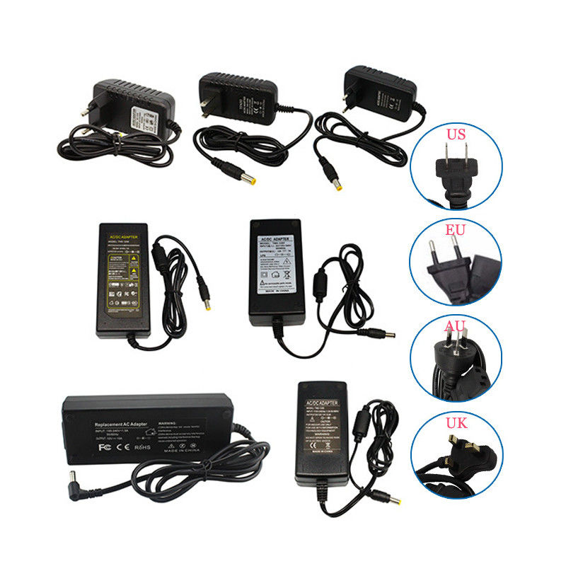 DC 12Vの壁プラグのデスクトップのタイプ5.5*2.5mの電源1A 2A 3A 5A 6A 7A 10Aへの100-240V AC