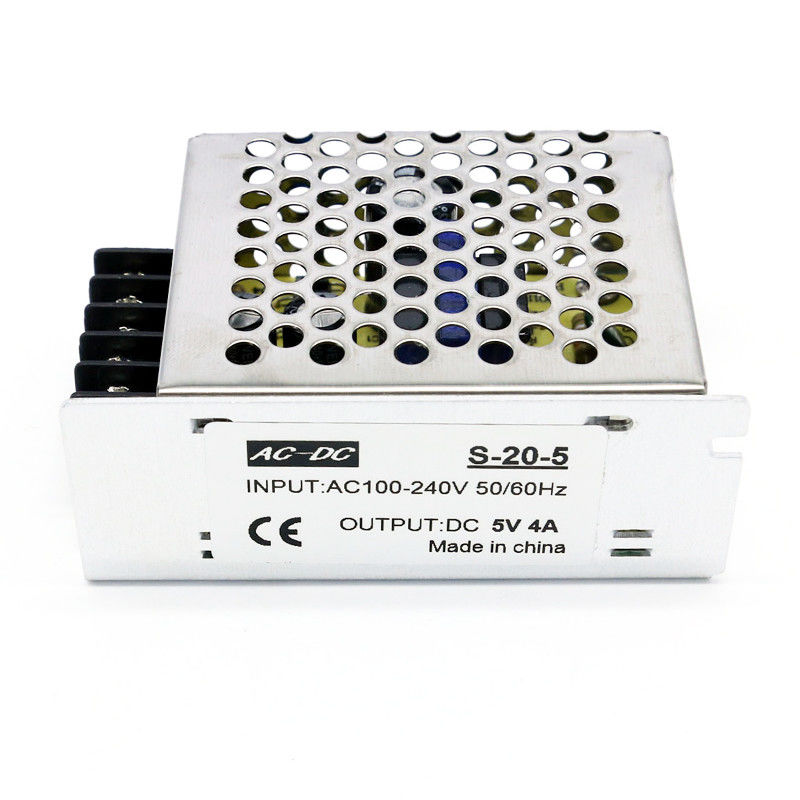 20W 5V DCのDC 5V 4A LEDの滑走路端燈の運転者への転換の電源のアルミニウム場合100-240V AC