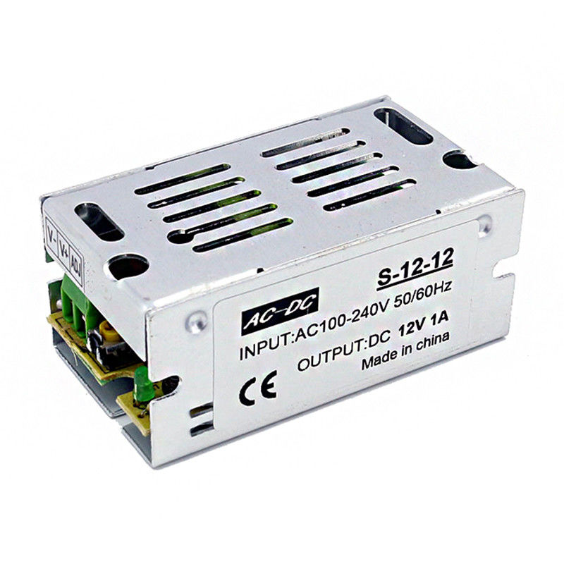 DC 12のボルト12W 1Aへのアルミニウム場合スイッチ電源100V 240V AC