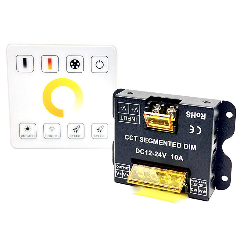 10A LEDのコントローラーの調光器DC 12V 24Vの二重色温度Rfの完全な接触