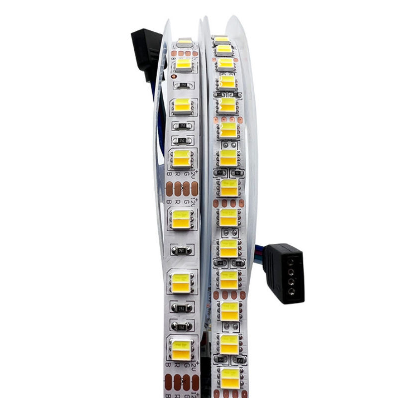 12v 60led 5025 調節可能な色温度 LED ストリップ暖かい白 2700k - 6500k
